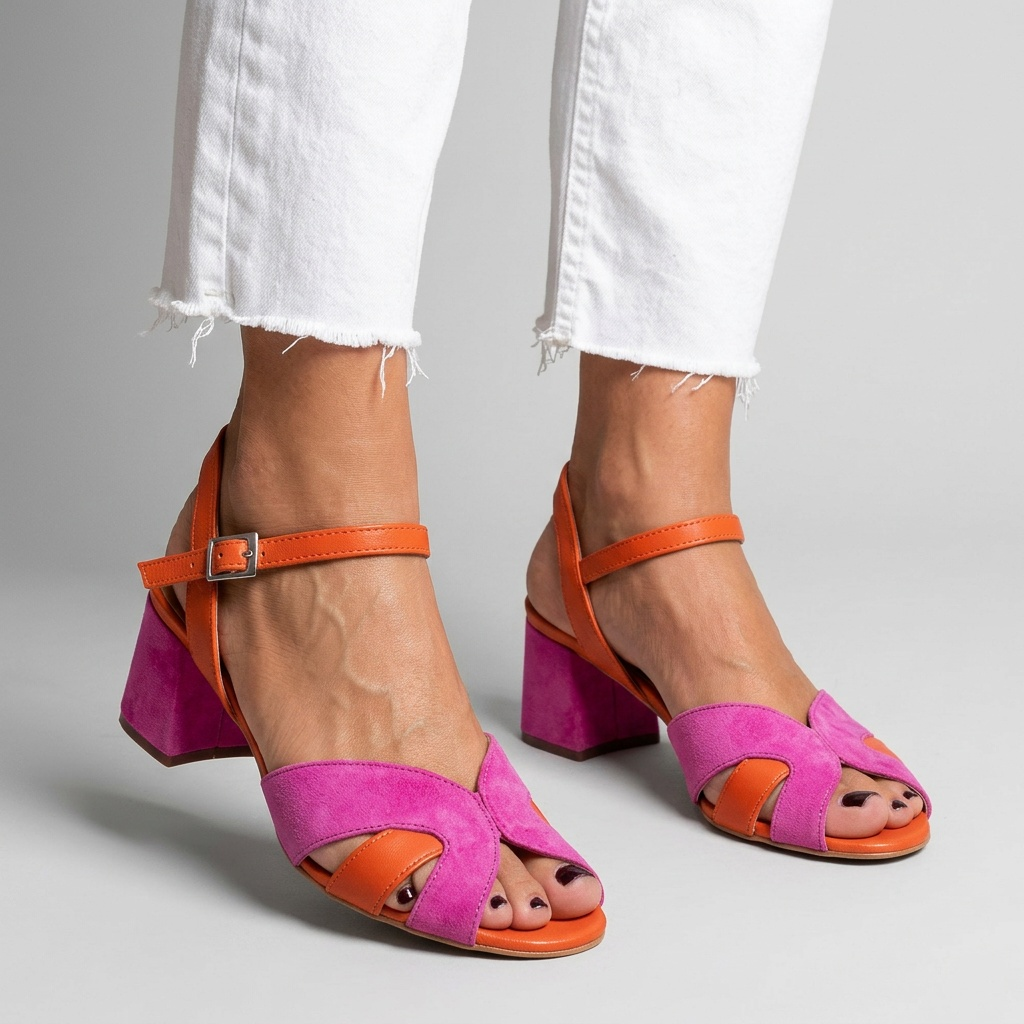 Mary | Color Block Wedge Heels