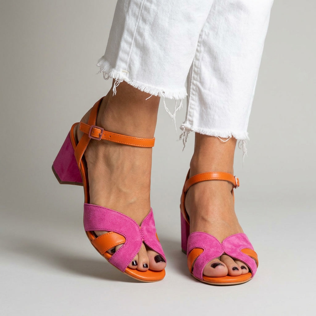 Mary | Color Block Wedge Heels