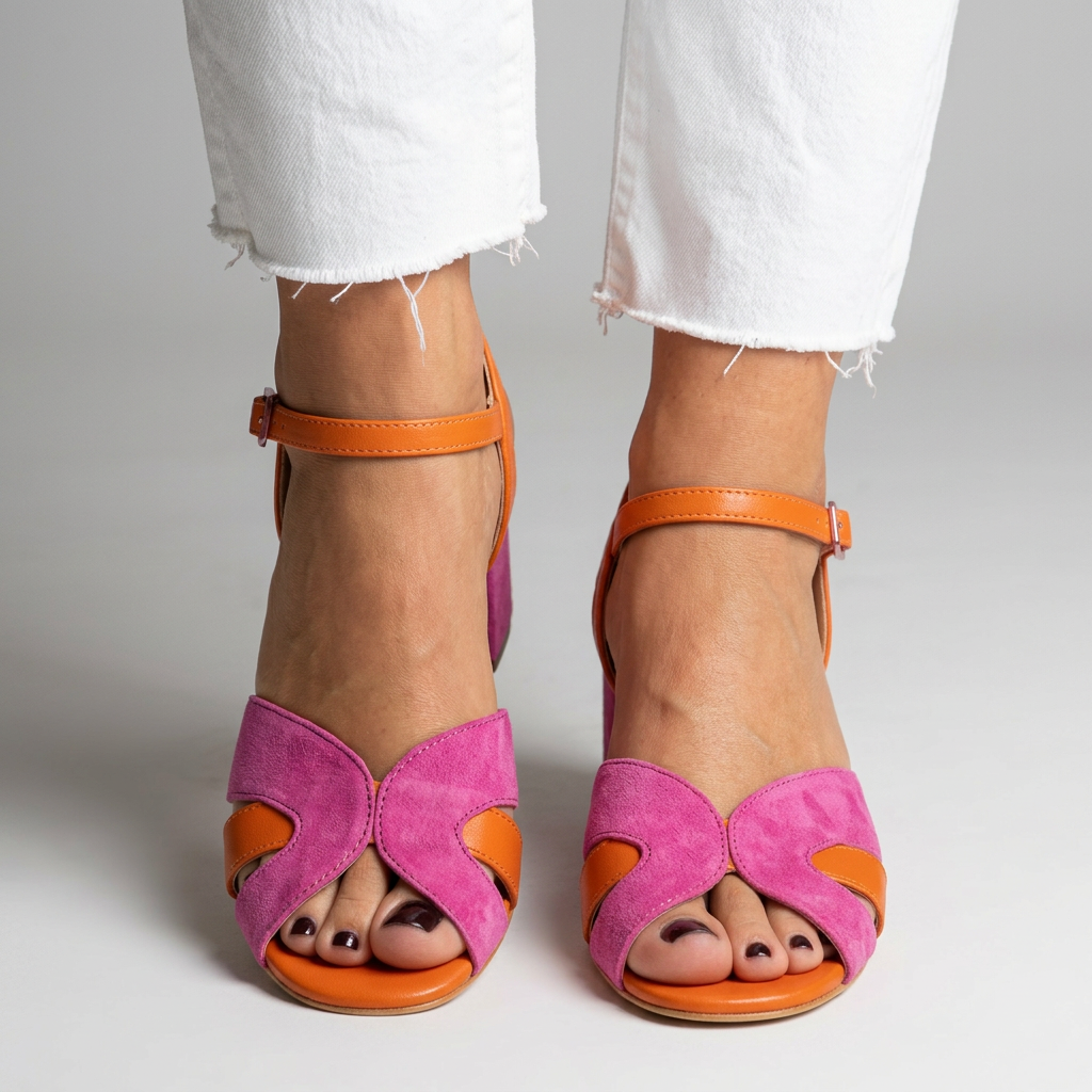 Mary | Color Block Wedge Heels