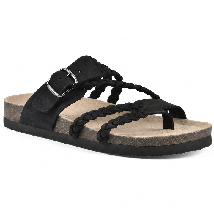 Sienna – Braided Strap Cork Footbed Sandals