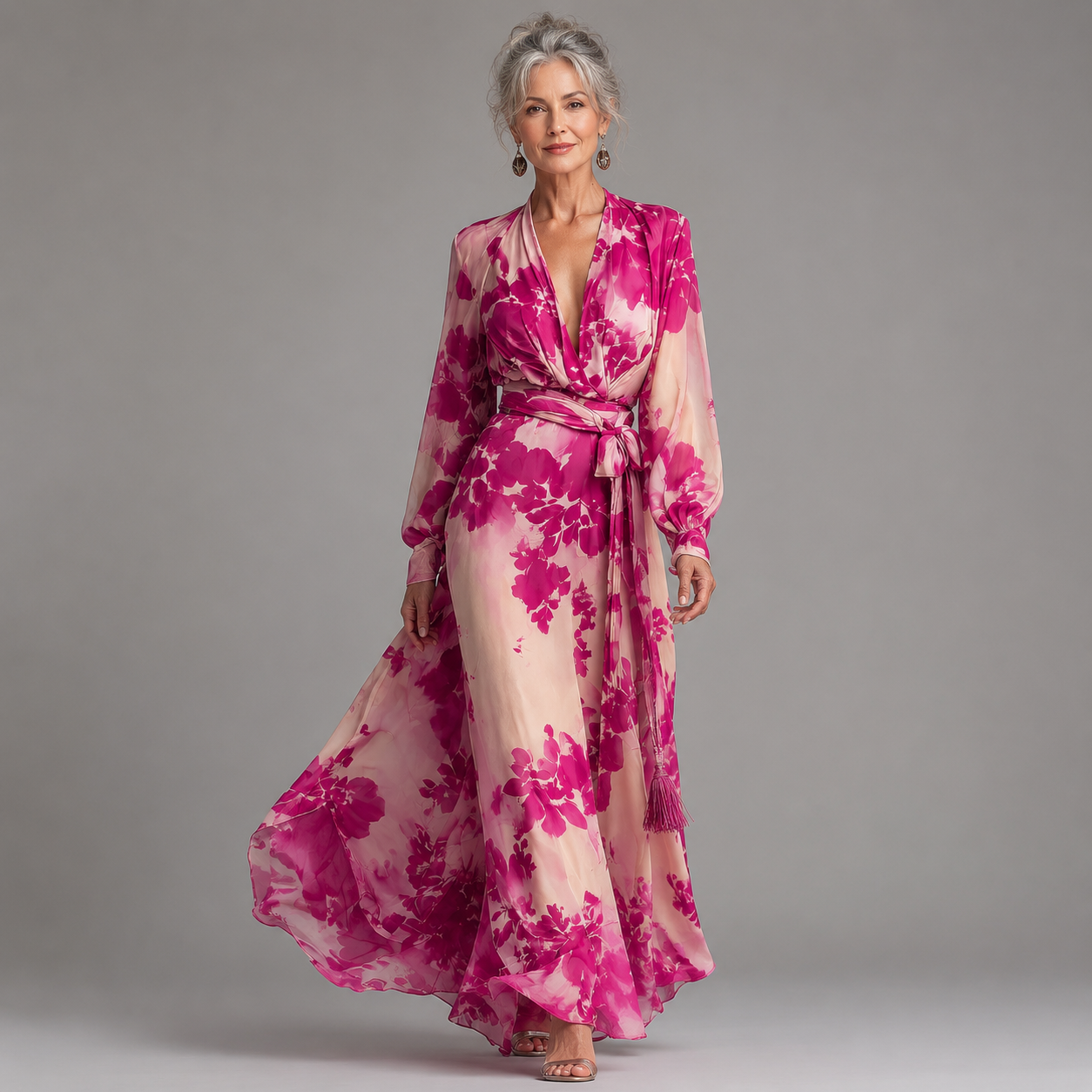 Vivienne – Floral Wrap Maxi Dress