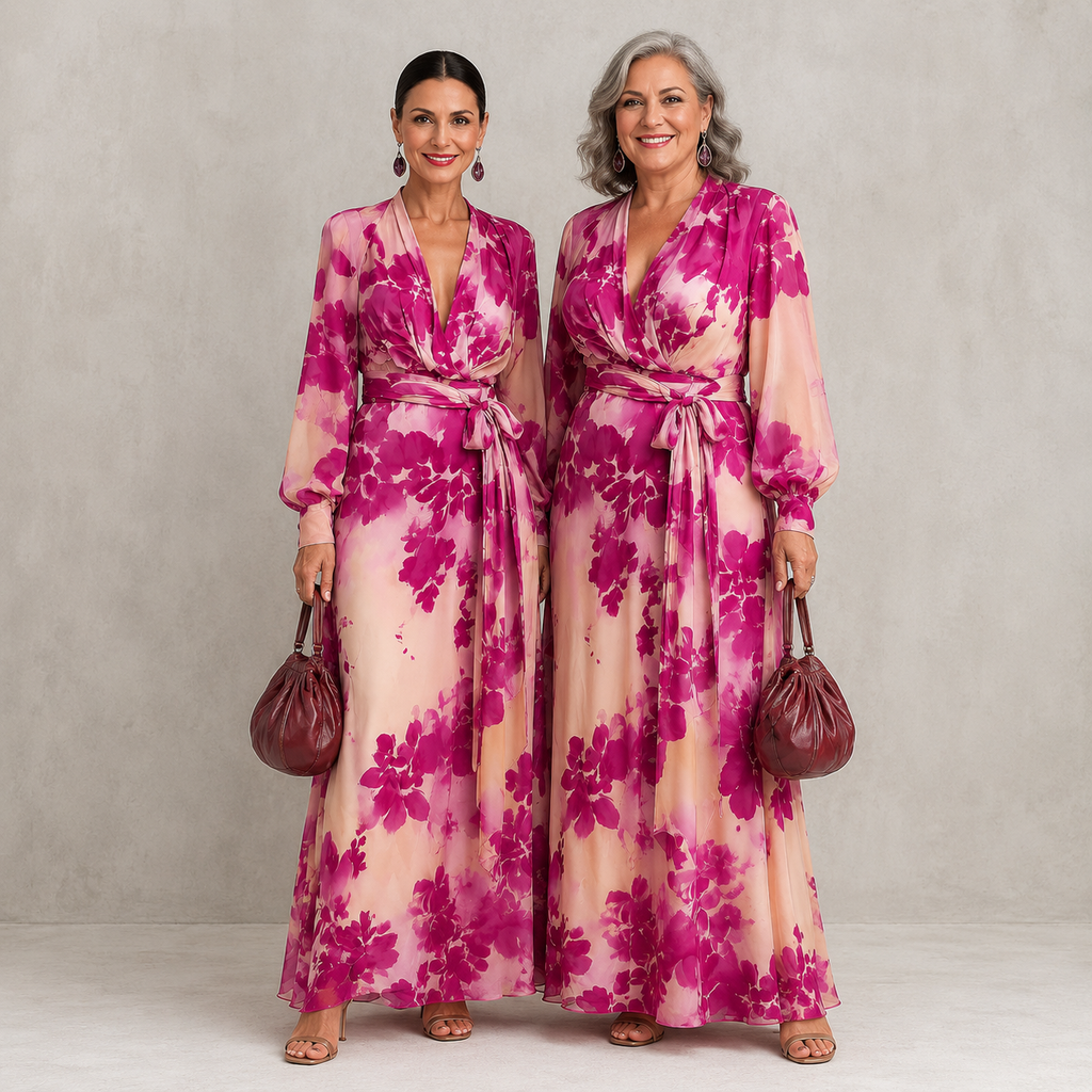 Vivienne – Floral Wrap Maxi Dress