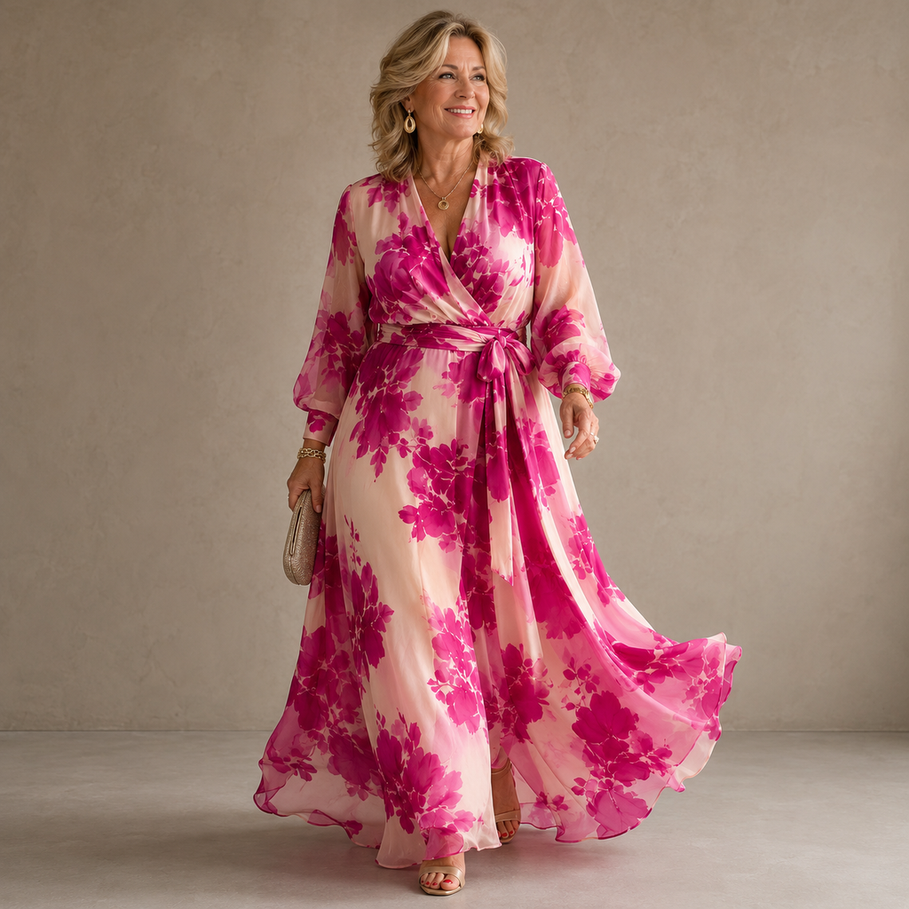 Vivienne – Floral Wrap Maxi Dress
