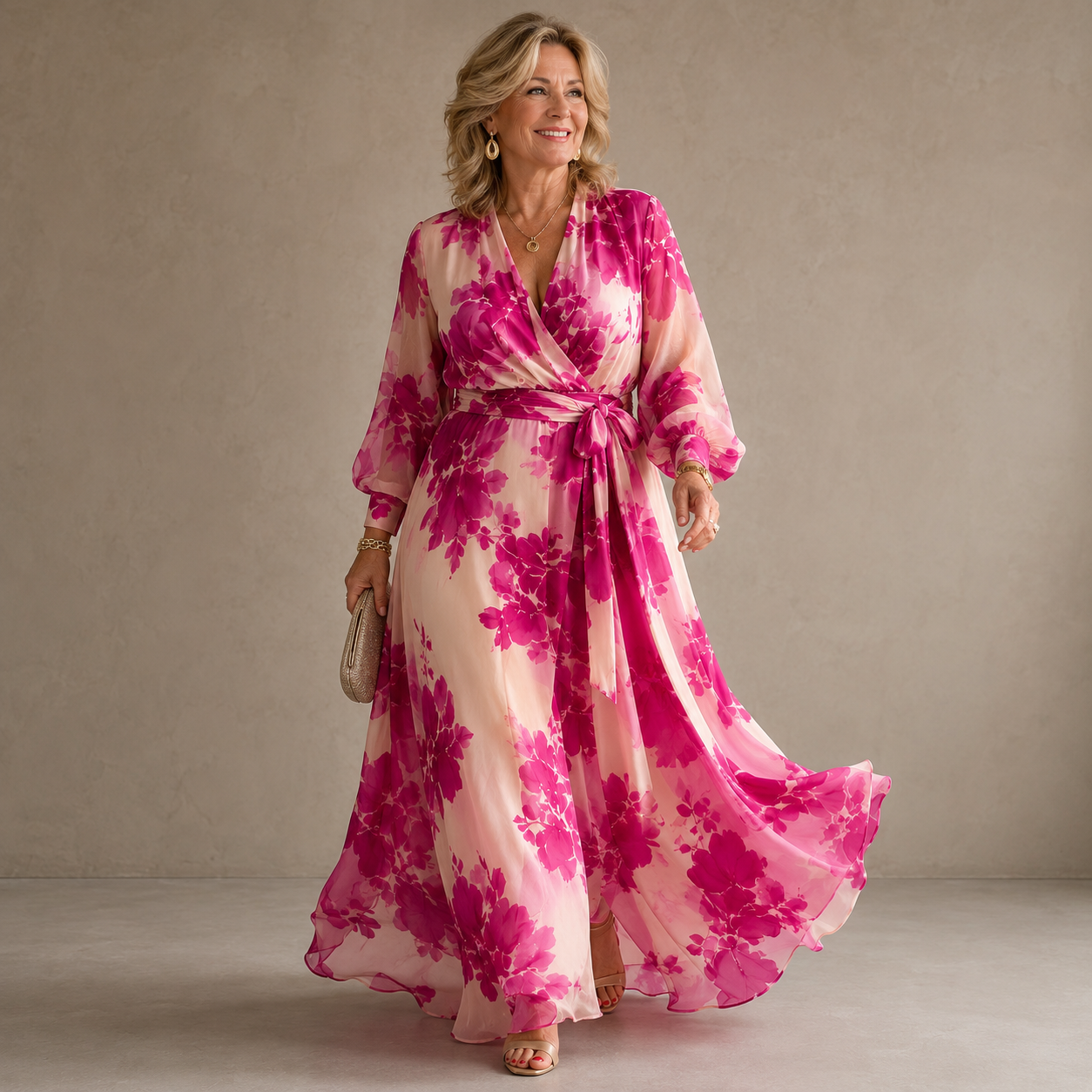 Vivienne – Floral Wrap Maxi Dress