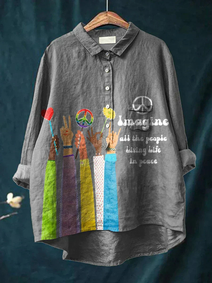 Indie | Bohemian Peace Print Women's Shirt