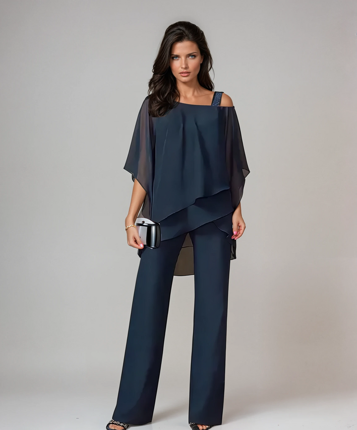 Mariella – Layered Two-Piece Wide-Leg Set