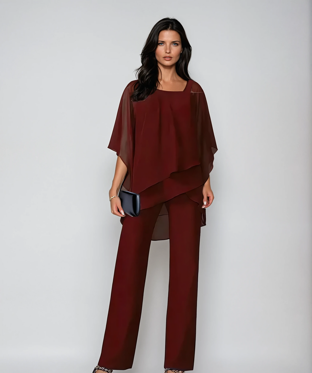 Mariella – Layered Two-Piece Wide-Leg Set