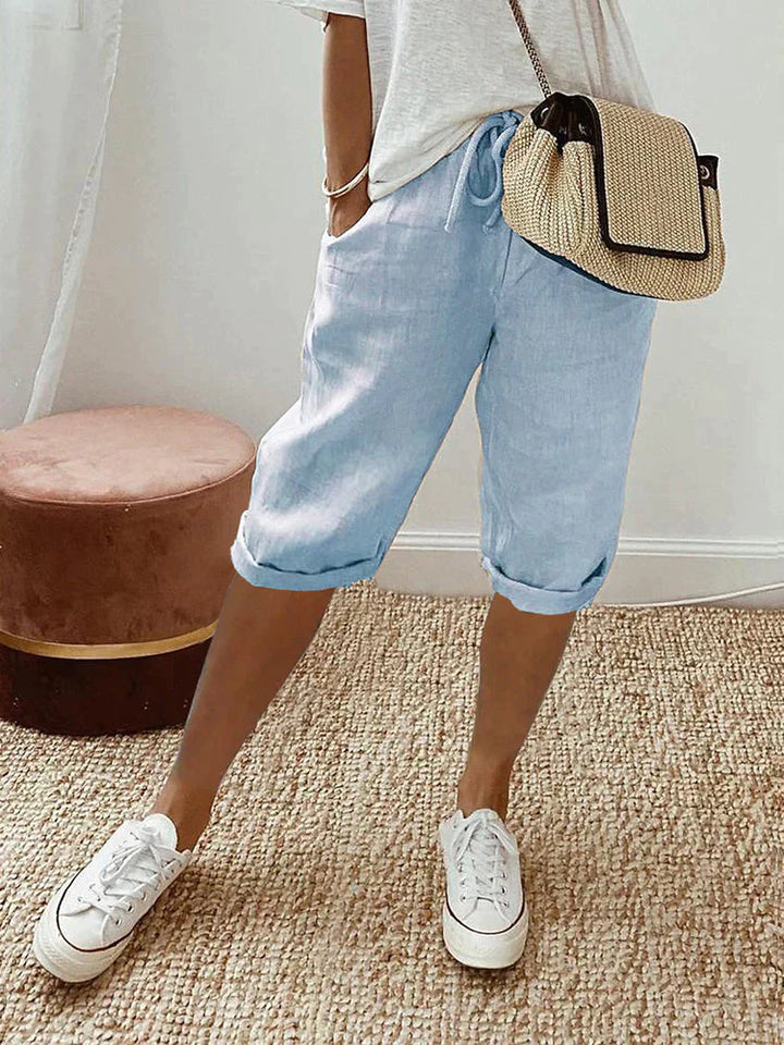 Ophelia – Relaxed Linen Drawstring Shorts