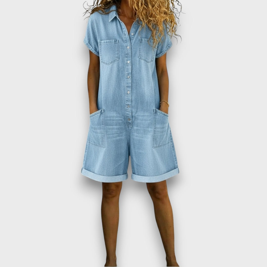 Sophie | Relaxed Vintage Short Overalls