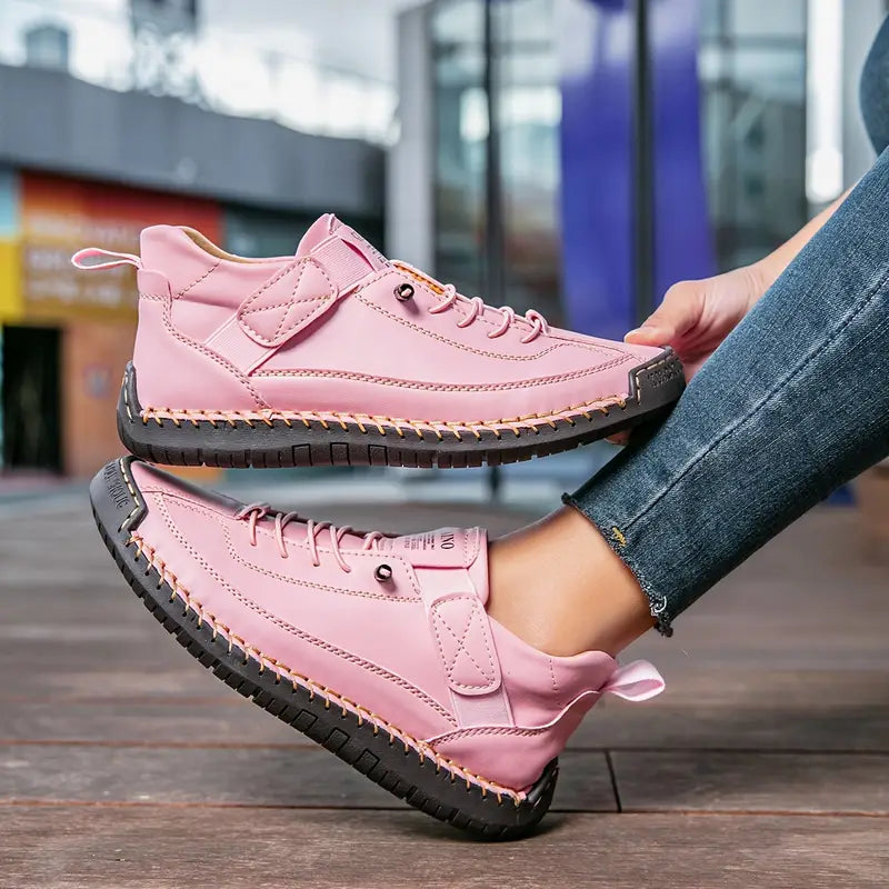 Meya – Orthopedic Lace-Up Leather Sneakers