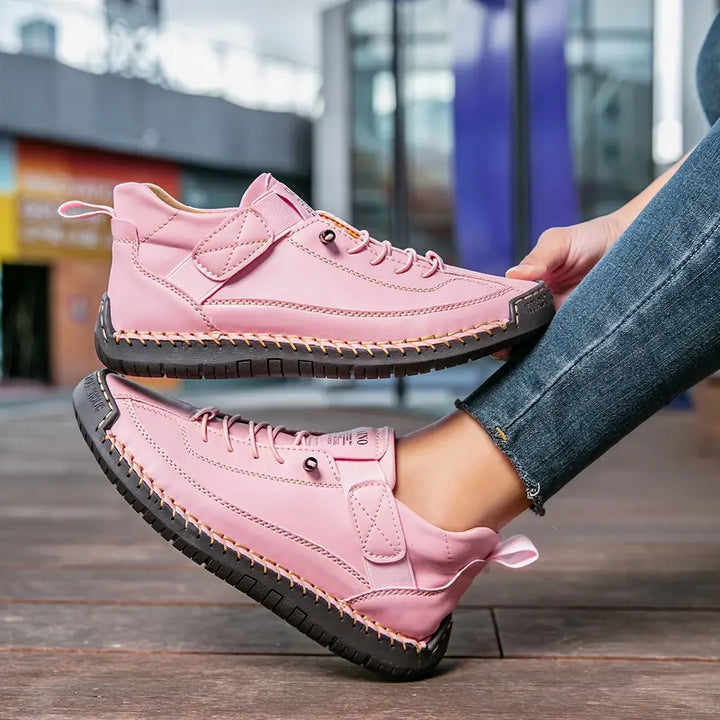 Meya – Orthopedic Lace-Up Leather Sneakers