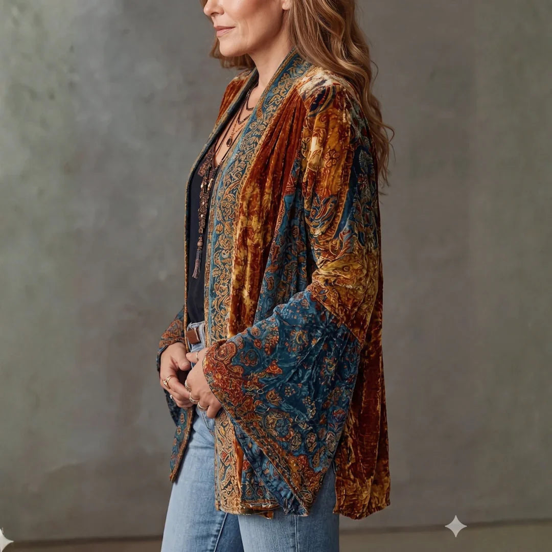 Aria – Bohemian Velvet Kimono Jacket